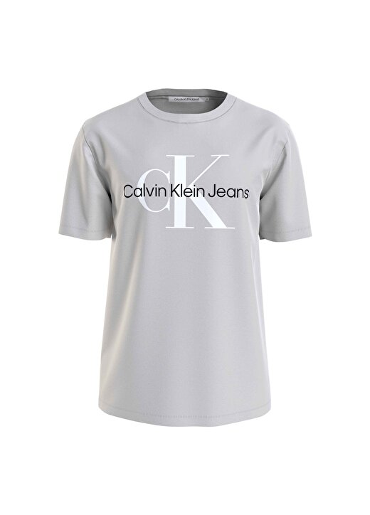 Calvin Klein Jeans Baskılı Açık Gri Erkek T-Shirt J30J320806PC8 1