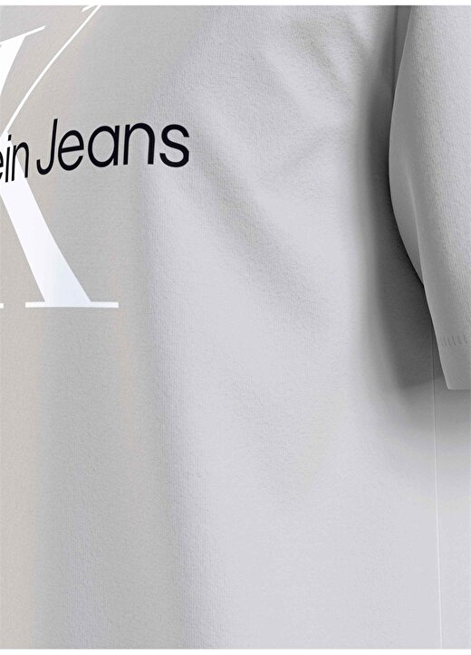Calvin Klein Jeans Baskılı Açık Gri Erkek T-Shirt J30J320806PC8 3