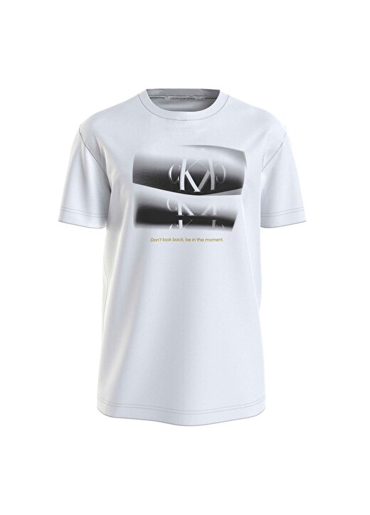 Calvin Klein Jeans Baskılı Beyaz Erkek T-Shirt J30J324645YAF 1