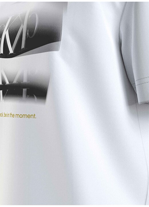 Calvin Klein Jeans Baskılı Beyaz Erkek T-Shirt J30J324645YAF 3