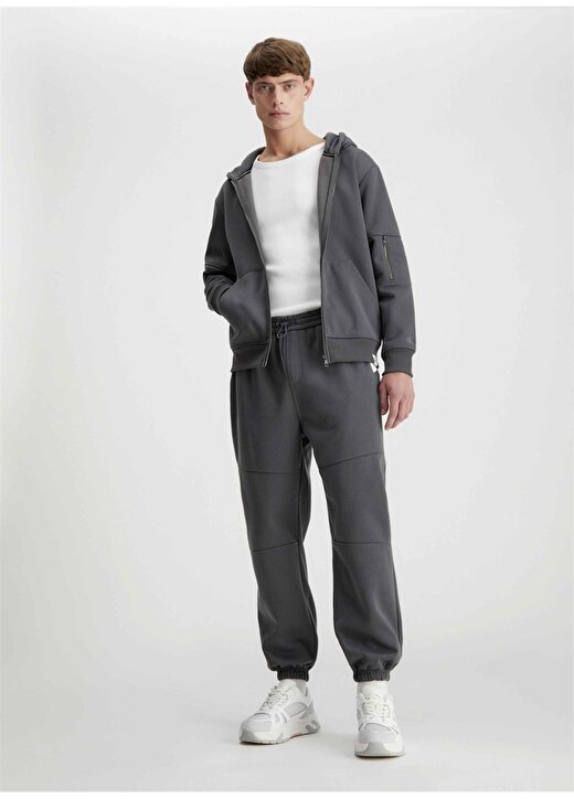 Calvin Klein Jeans Kapüşon Yaka Koyu Gri Erkek Sweatshırt J30J324619PSM 1