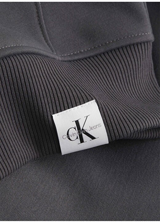 Calvin Klein Jeans Kapüşon Yaka Koyu Gri Erkek Sweatshırt J30J324619PSM 4