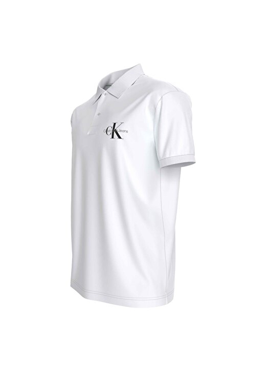 Calvin Klein Jeans Düz Beyaz Erkek Polo T-Shirt J30J323395YAF 3