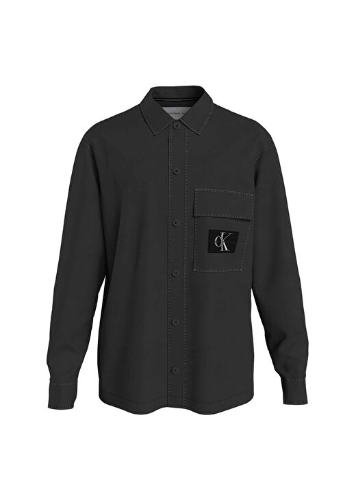 Calvin Klein Jeans Normal Siyah Düz Erkek Gömlek J30J324610BEH 2