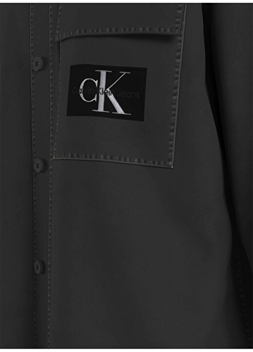 Calvin Klein Jeans Normal Siyah Düz Erkek Gömlek J30J324610BEH 4