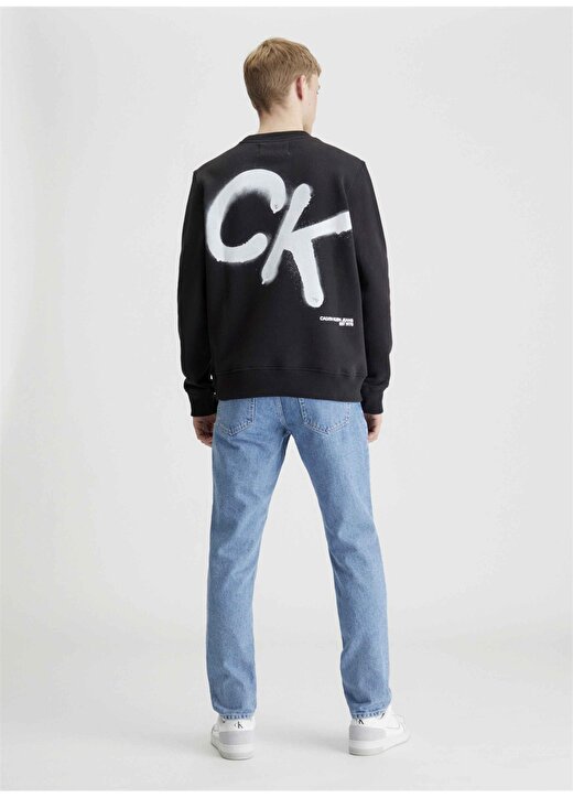 Calvin Klein Jeans Siyah Erkek Sweatshırt J30J324625BEH 1