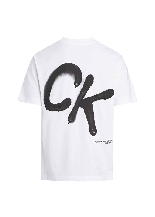 Calvin Klein Jeans Beyaz Erkek T-Shirt 2