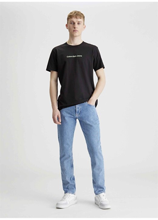 Calvin Klein Jeans Düz Siyah Erkek T-Shirt J30J324646BEH 1