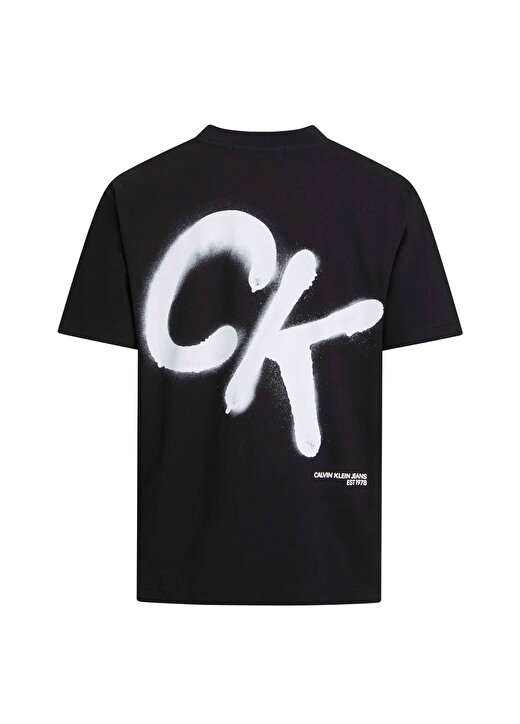 Calvin Klein Jeans Düz Siyah Erkek T-Shirt J30J324652BEH 2