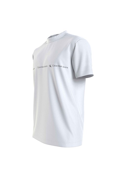 Calvin Klein Jeans Düz Beyaz Erkek T-Shirt J30J324668YAF 3
