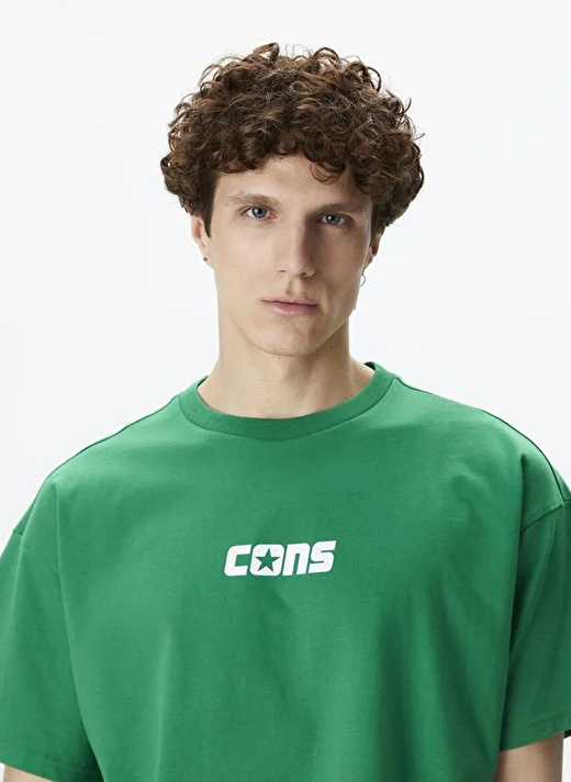 Converse Yeşil Erkek Yuvarlak Yaka Normal Kalıp T-Shirt 10026573-A03 ONE STAR  4