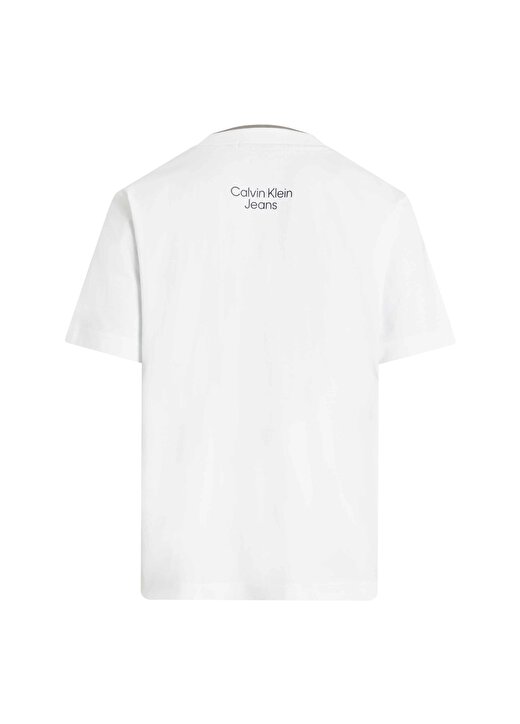 Calvin Klein Jeans Baskılı Beyaz Erkek T-Shirt J30J325201YAF 3