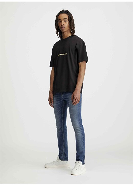 Calvin Klein Jeans Düz Siyah Erkek T-Shirt J30J325492BEH 1
