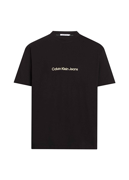 Calvin Klein Jeans Düz Siyah Erkek T-Shirt J30J325492BEH 2