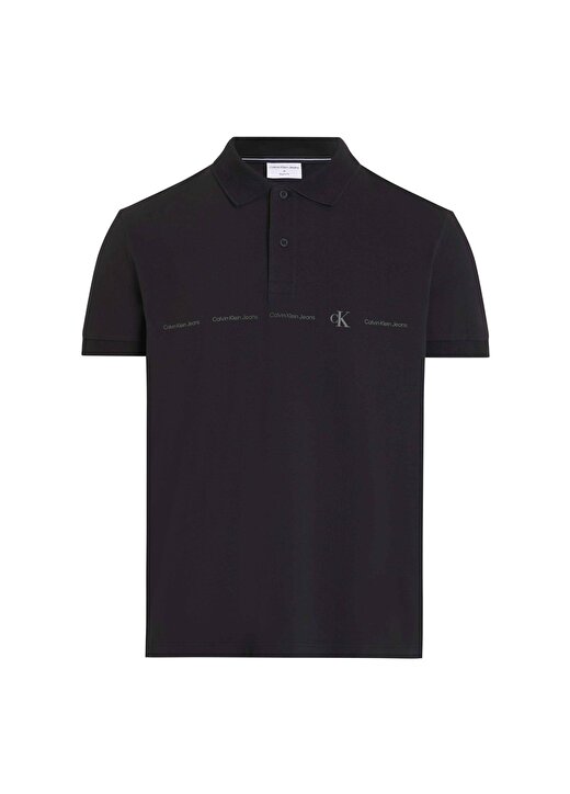 Calvin Klein Jeans Düz Siyah Erkek Polo T-Shirt J30J325432BEH 2