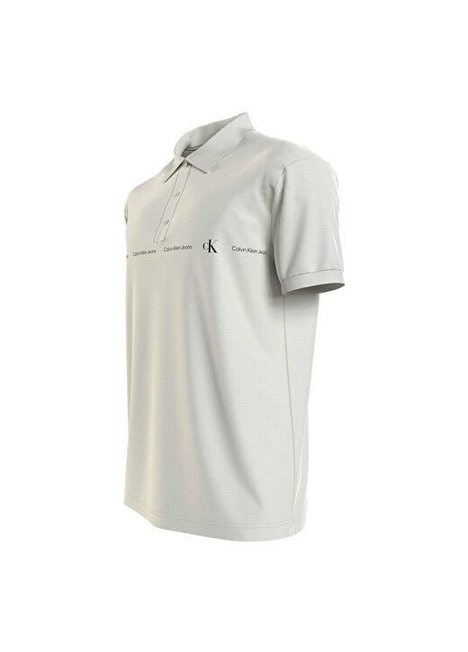 Calvin Klein Jeans Düz Beyaz Erkek Polo T-Shirt J30J325432CGA 2