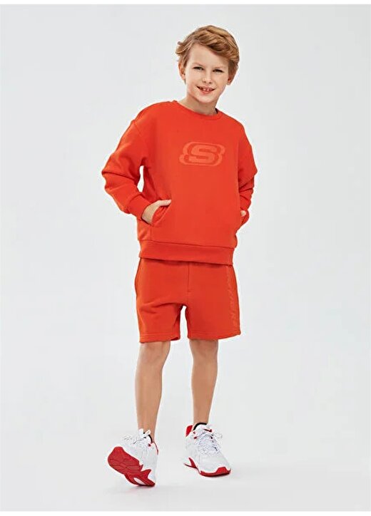 Skechers Erkek Çocuk Sweatshirt SK232065-700-Essential B Crew Neck 1
