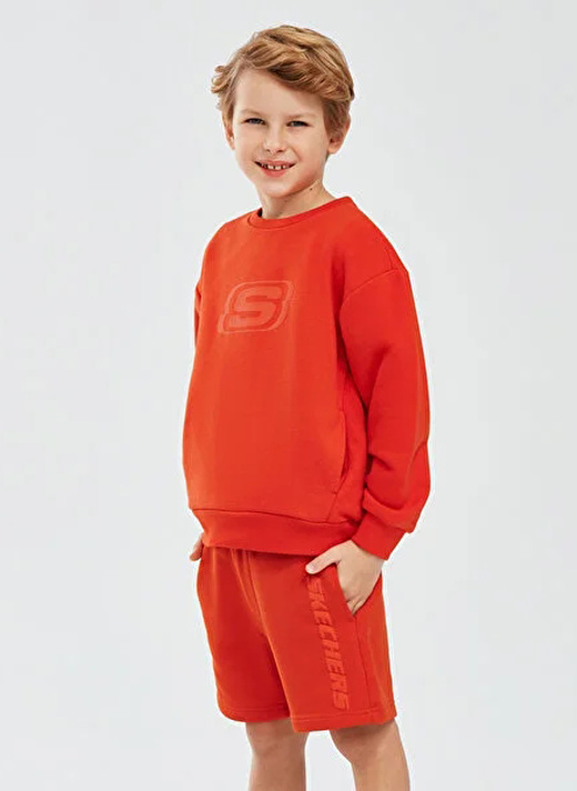 Skechers Erkek Çocuk Sweatshirt SK232065-700-Essential B Crew Neck 3