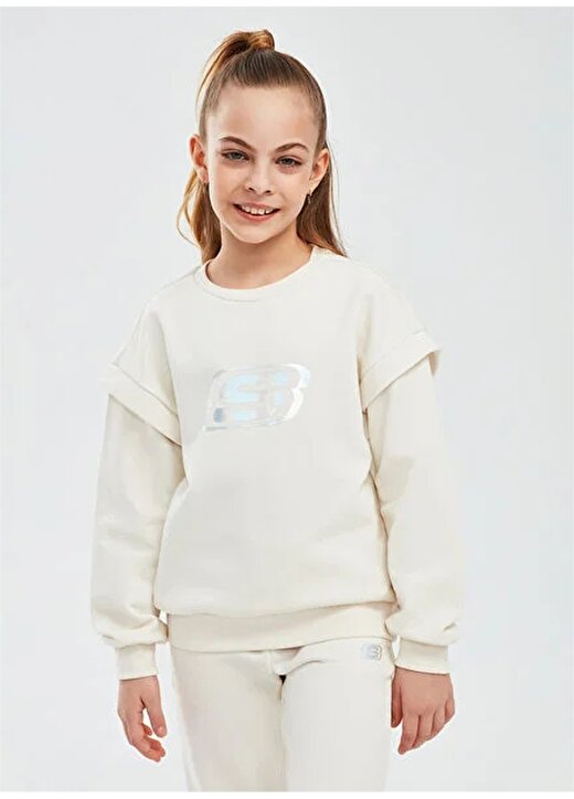 Skechers Kız Çocuk Sweatshirt SK232073-102-Essential G Crew Neck 2