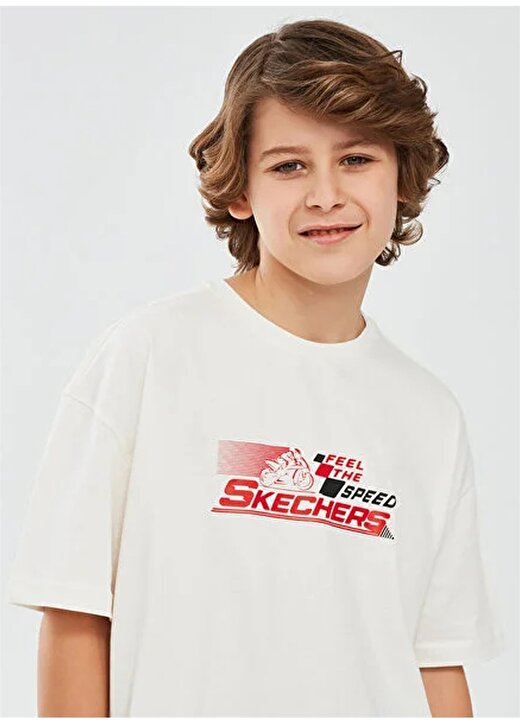 Skechers Erkek Çocuk T-Shirt SK241020-102-Graphic Tee B Shrt Slv 3