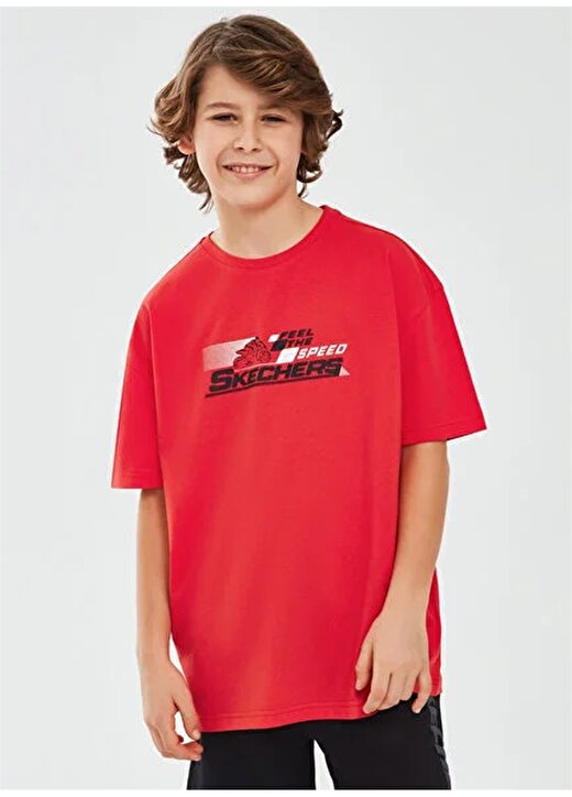 Skechers Erkek Çocuk T-Shirt SK241020-600-Graphic Tee B Shrt Slv 2