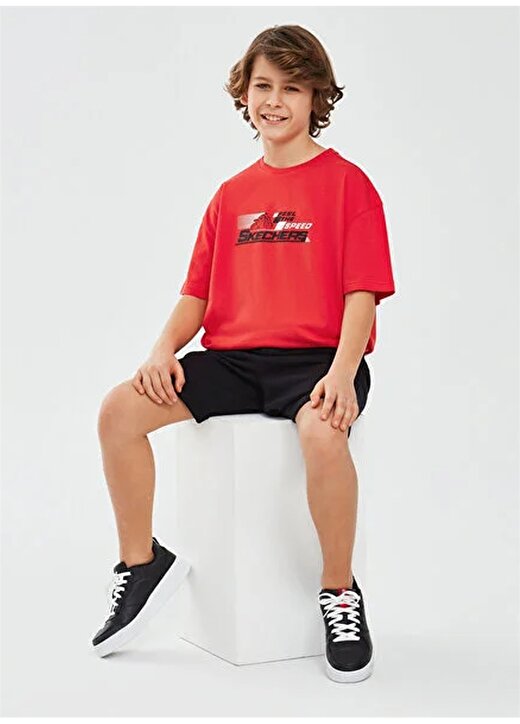 Skechers Erkek Çocuk T-Shirt SK241020-600-Graphic Tee B Shrt Slv 3