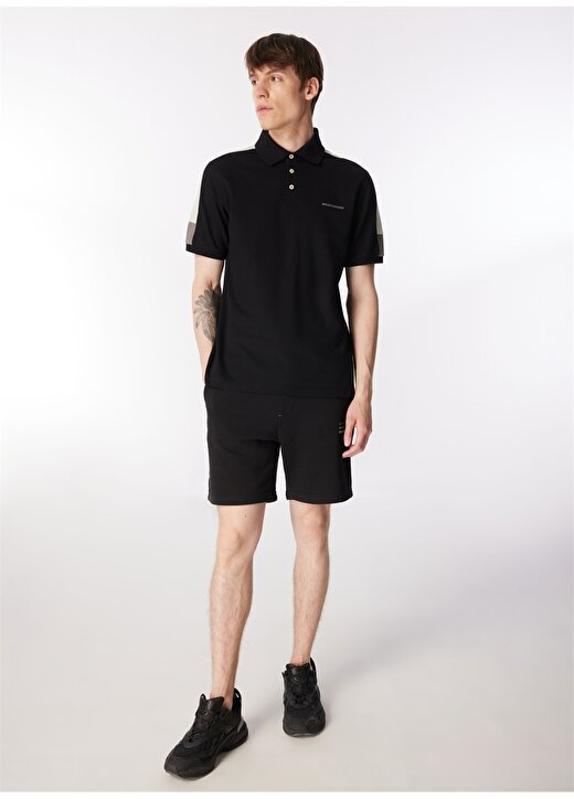 Skechers Siyah Erkek Regular Fit T-Shirt S221047-001 Polo Shirt M Short Slee 2