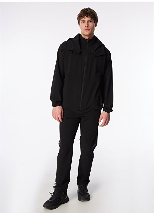 Skechers Siyah Erkek Dik Yaka Regular Fit Zip Ceket S241042-001 Micro Collection M 3