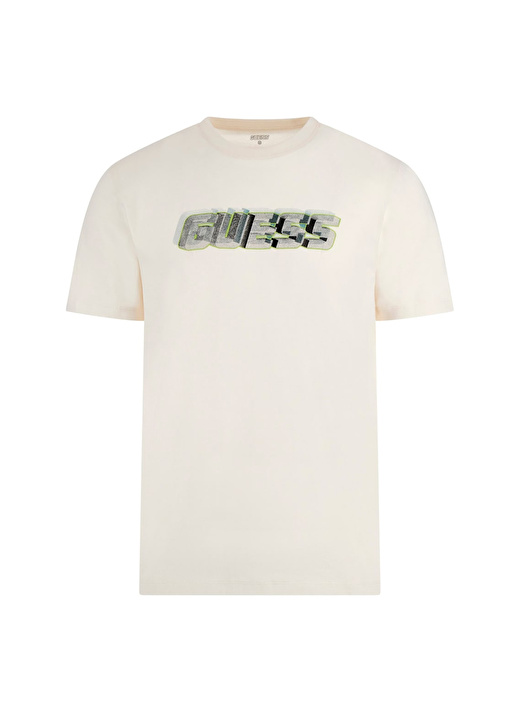 Guess Kırık Beyaz Erkek Bisiklet Yaka T-Shirt Z4RI10I3Z14G018-NIKOLAS CN  3