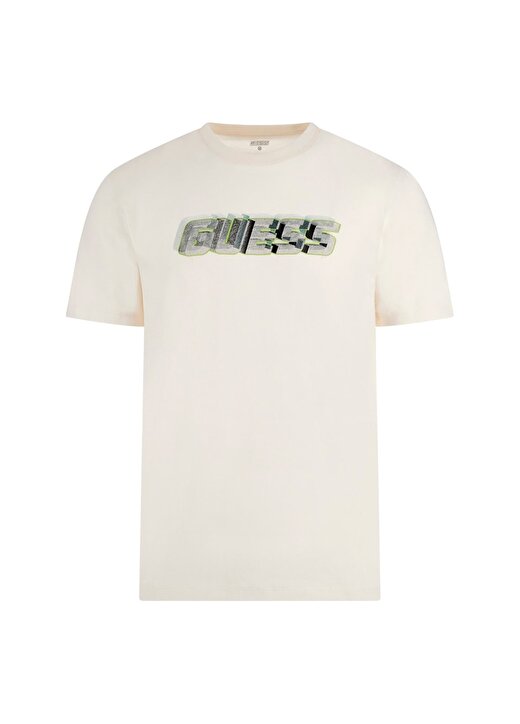 Guess Kırık Beyaz Erkek Bisiklet Yaka T-Shirt Z4RI10I3Z14G018-NIKOLAS CN 3