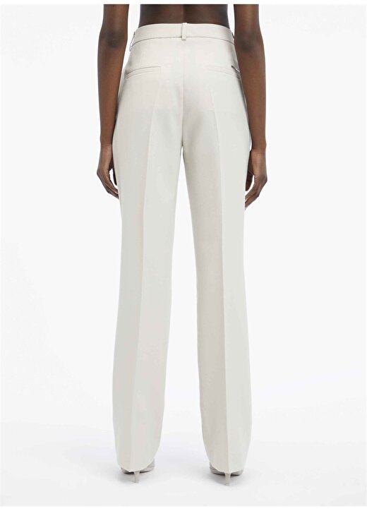 Calvin Klein Yüksek Bel Normal Açık Gri Kadın Pantolon ESSENTIAL SLIM STRAIGHT PANT 3