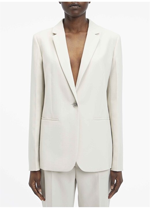 Calvin Klein Açık Gri Kadın Blazer ESSENTIAL TAILORED BLAZER 1