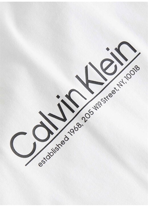 Calvin Klein Bisiklet Yaka Düz Beyaz Kadın T-Shirt COORDINATES REGULAR T-SHIRT SS 2