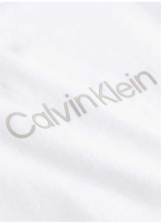 Calvin Klein Bisiklet Yaka Düz Beyaz Kadın T-Shirt HERO LOGO MODERN FIT T-SHIRT 2