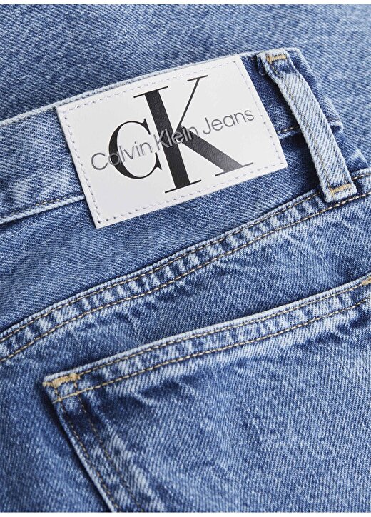 Calvin Klein Jeans Yüksek Bel Düz Paça Normal Açık Mavi Kadın Denim Pantolon J20J2224331AA 2