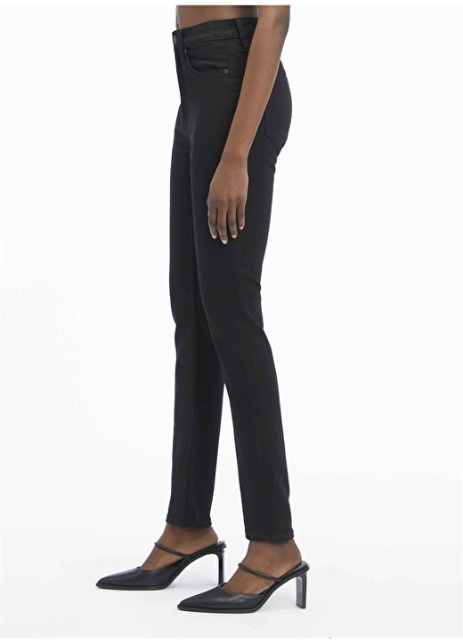 Calvin Klein HIGH RISE SKINNY INFINITE BLACK Yüksek Bel Skinny Paça Normal Siyah Kadın Denim Pantolon 2