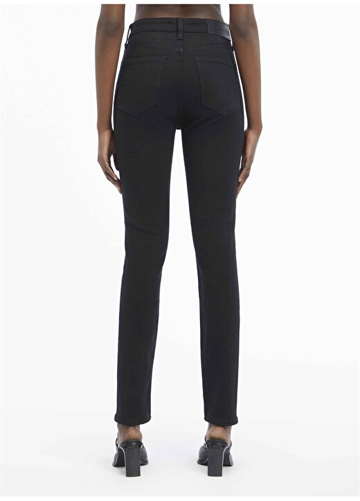 Calvin Klein HIGH RISE SKINNY INFINITE BLACK Yüksek Bel Skinny Paça Normal Siyah Kadın Denim Pantolon 3