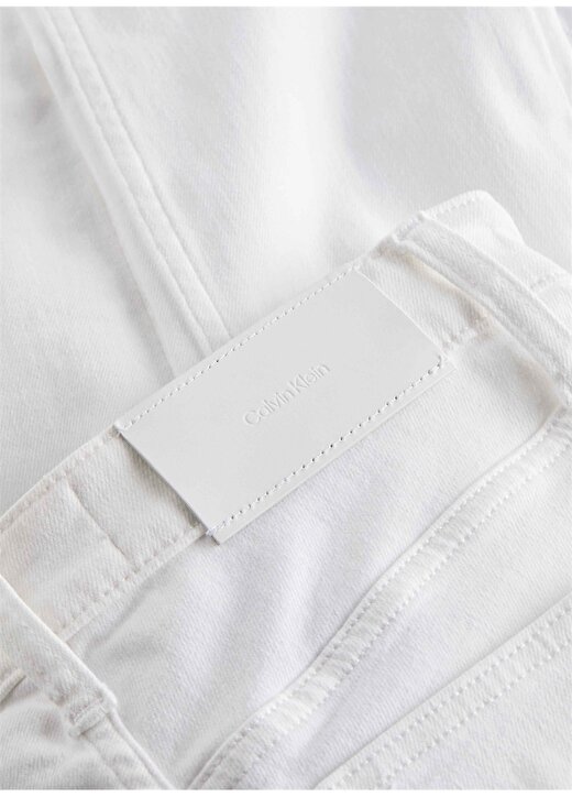 Calvin Klein Yüksek Bel Skinny Paça Normal Beyaz Kadın Denim Pantolon HIGH RISE SKINNY INFINITE WHITE 2
