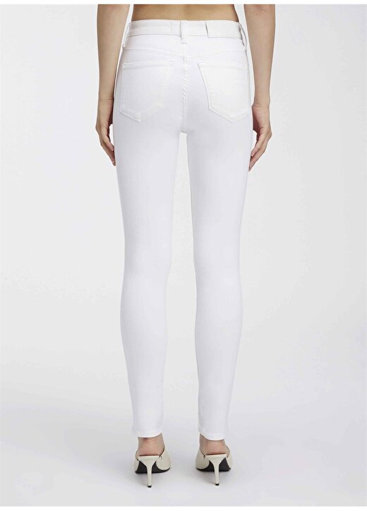 Calvin Klein Yüksek Bel Skinny Paça Normal Beyaz Kadın Denim Pantolon HIGH RISE SKINNY INFINITE WHITE 3