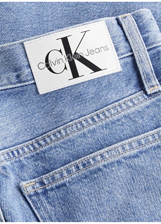 Calvin Klein Jeans Yüksek Bel Düz Paça Normal Açık Mavi Kadın Denim Pantolon J20J2221531AA 2