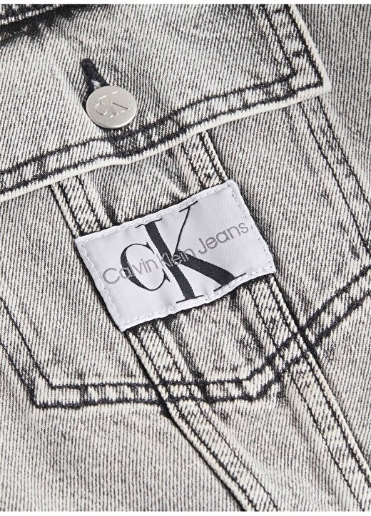 Calvin Klein Jeans Gri Kadın Denim Ceket J20J2224671BZ 2