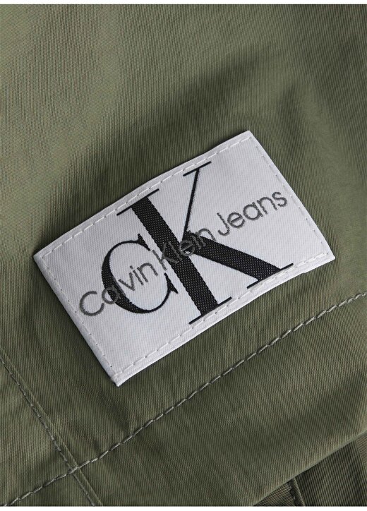 Calvin Klein Jeans Gömlek Yaka Düz Yeşil Kısa Kadın Elbise J20J222533LDY 2