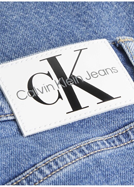 Calvin Klein Jeans Yüksek Bel Düz Paça Normal Mavi Kadın Denim Pantolon J20J2227771A4 2
