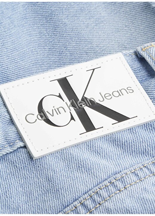 Calvin Klein Jeans Yüksek Bel Normal Açık Mavi Kadın Denim Şort J20J2228031AA 3