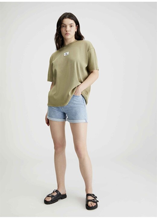 Calvin Klein Jeans Yüksek Bel Normal İndigo Kadın Denim Şort J20J2228001A4 1