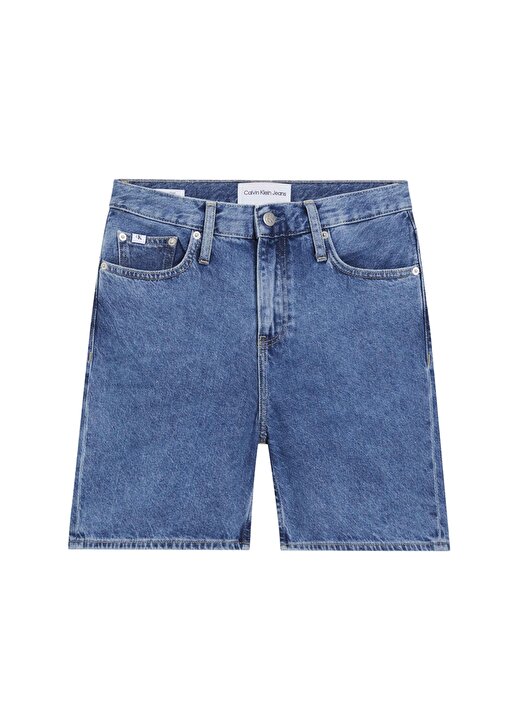 Calvin Klein Jeans Yüksek Bel Normal İndigo Kadın Denim Şort J20J2228011A4 2