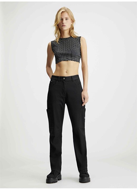 Calvin Klein Jeans Yuvarlak Yaka Desenli Siyah Kadın Büstiyer J20J2231630GP 1