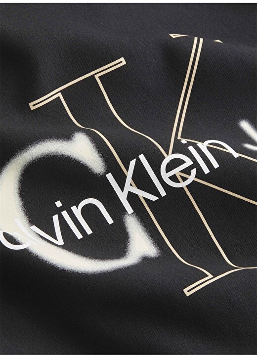 Calvin Klein Jeans Kapüşon Yaka Baskılı Siyah Kadın Sweatshırt J20J222895BEH 3