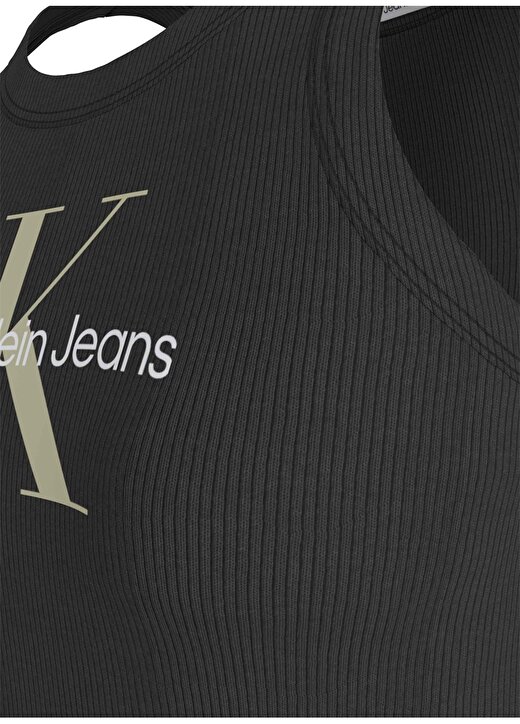 Calvin Klein Jeans Yuvarlak Yaka Baskılı Siyah Kadın Atlet J20J223160BEH 3
