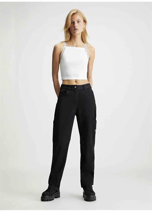 Calvin Klein Jeans Kare Yaka Düz Beyaz Kadın Atlet J20J223110YAF 1